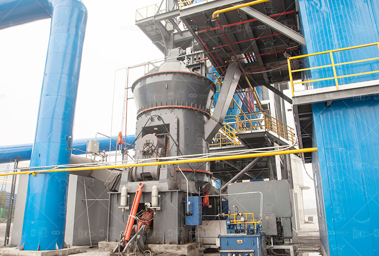 Close-up view of the advanced automatic control panel for the LM Vertical Grinding Mill, showing digital readouts and touchscreen interface.